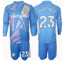 Aston Villa Emiliano Martinez #23 Bramkarskie Koszulka Trzecia dzieci 2024-25 Długi Rękaw (+ krótkie spodenki)